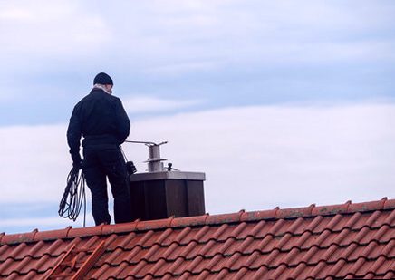 Sweep prepping rotary equipment at the roof side